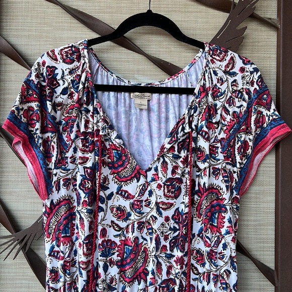 🌺 Lucky Brand Floral Short Sleeve Mini Dress 🌺 - Picture 2 of 9